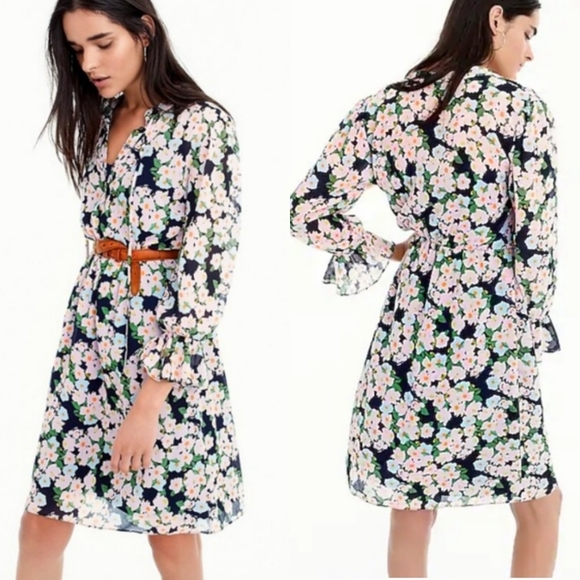 J. Crew Dresses & Skirts - J. Crew | Drapey Floral Tie Front Dress